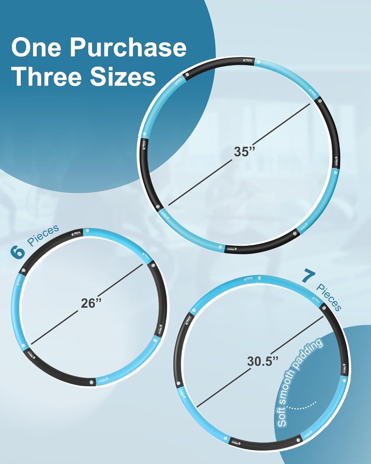 Hoop sizes 26 30.5 35 inch by section count